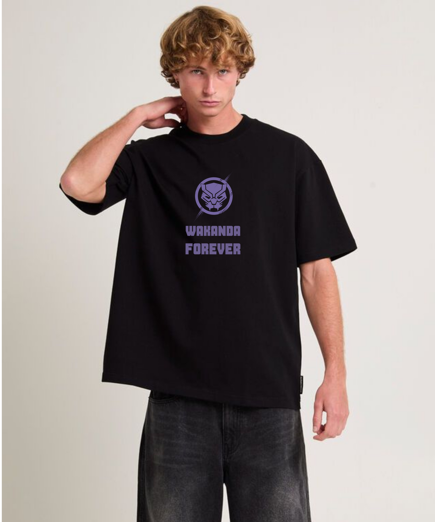 black panther Terry Oversized Tee